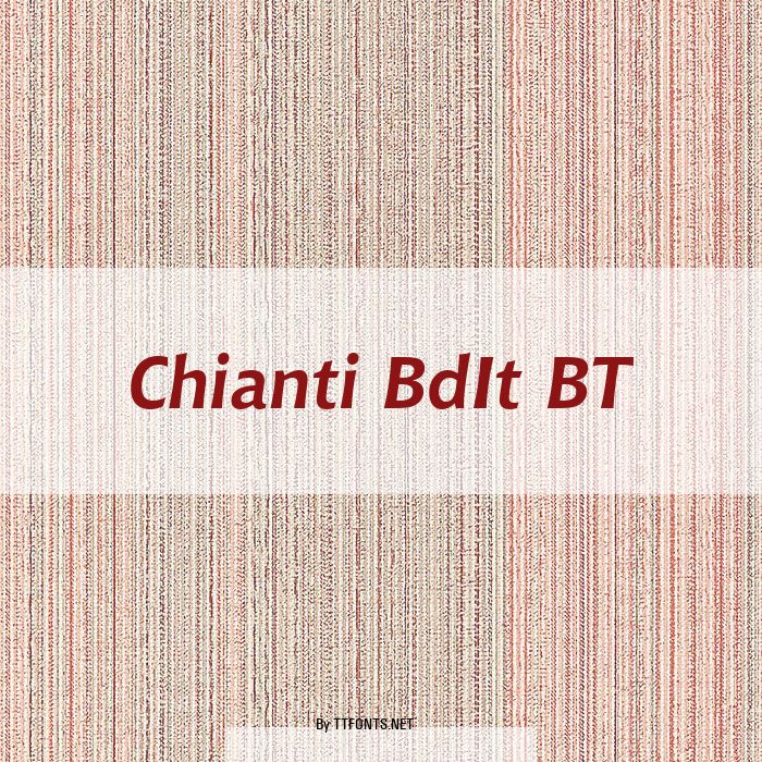 Chianti BdIt BT example